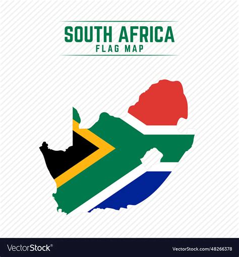 Flag map of south africa south africa map Vector Image