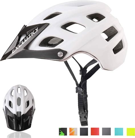 Exclusky Mountain Bike Helmet with Detachable Visor for Adult Women and ...