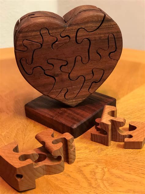 Heart Puzzle | Wooden hearts, Heart puzzle, Etsy