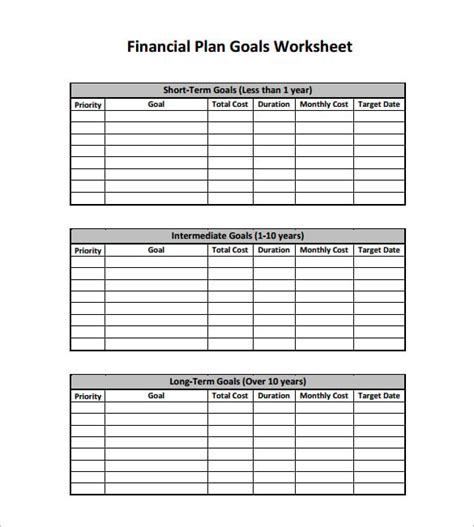 Personal Financial Planning Template