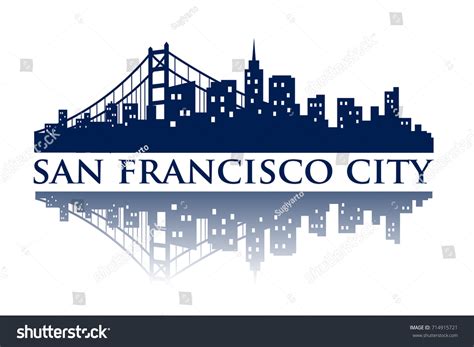 San Francisco Skyline Silhouette City Logo Stock Vector (Royalty Free ...