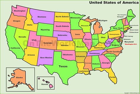 Us 50 States Map Quiz – Map Vector