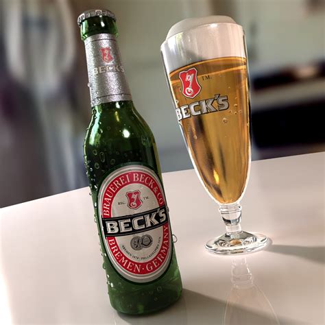 3d beck´s beer bottle beck model