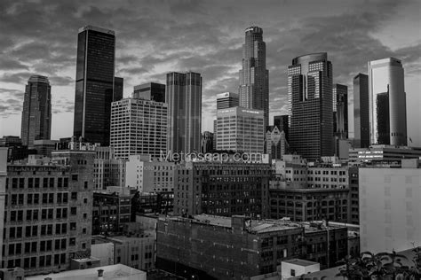 The Los Angeles Skyline black and white Photos