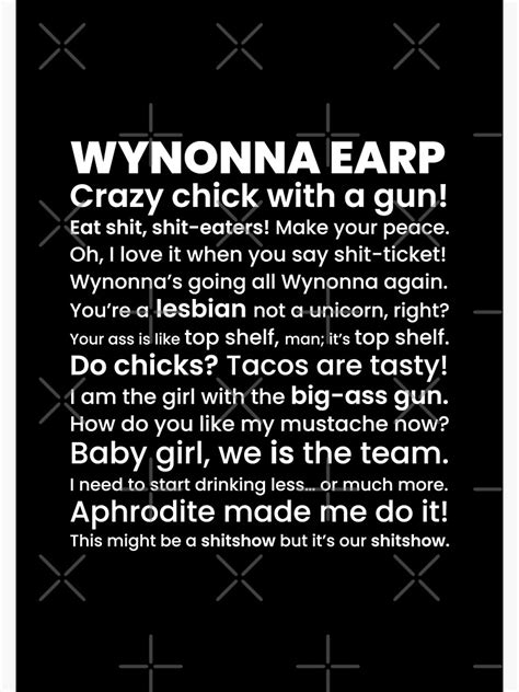 "Wynonna Earp Quotes" Poster for Sale by VikingElf | Redbubble