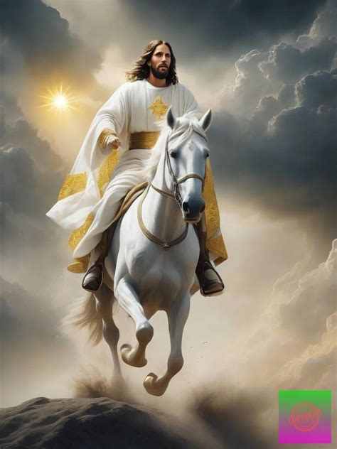 Jesus second coming on a white horse by Cjb1981 on DeviantArt