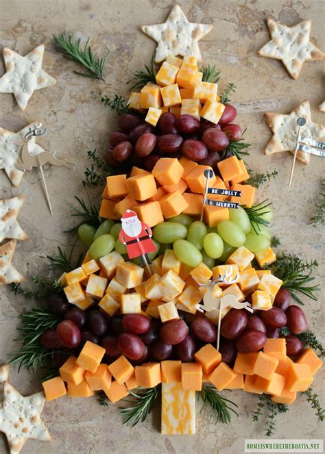 Easy Holiday Appetizer: Christmas Tree Cheese Board – Home is Where the ...