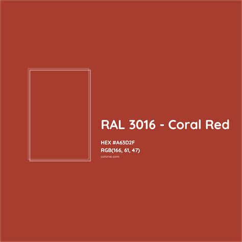 About RAL 3016 - Coral Red Color - Color codes, similar colors and ...