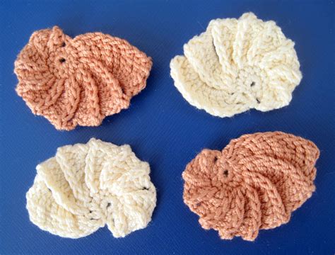 Crochet Sea Shells Applique | Crochet Beach, Shells, Fish, Nautical ...