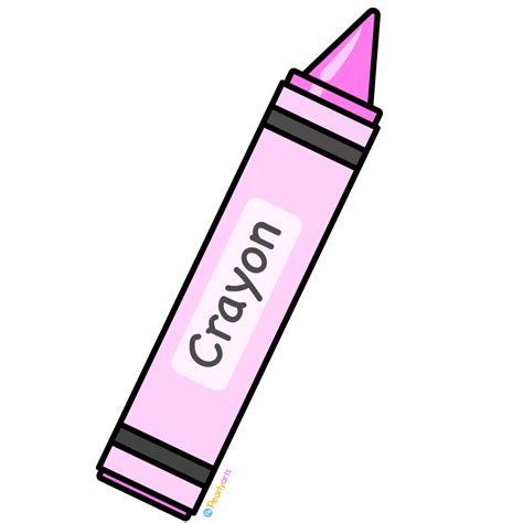 FREE Pink Crayon Clipart (Royalty-free) | Pearly Arts