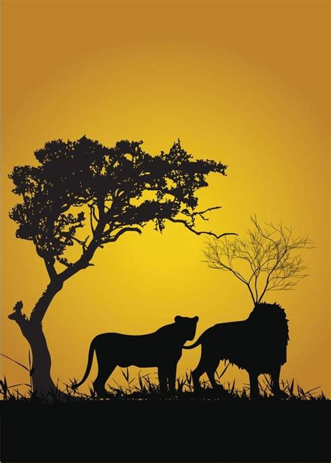 Download Silhouette of an African lion for free | African lion, Vector ...