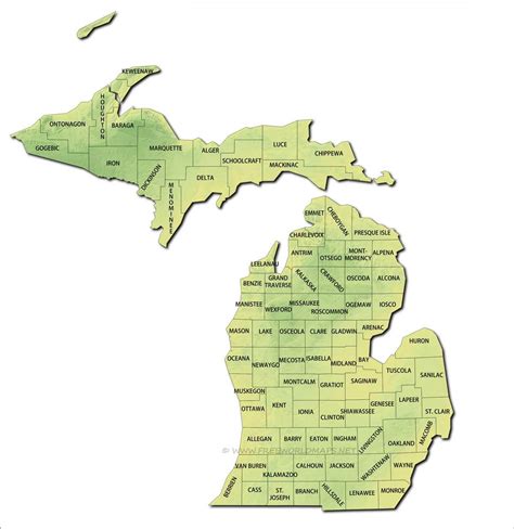 Mountains In Michigan Map - Table Rock Lake Map