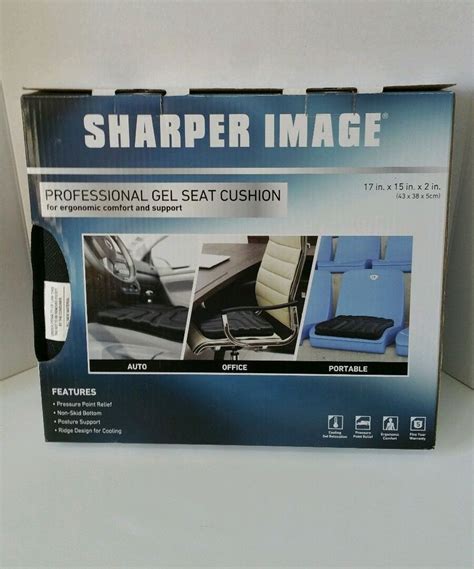 Sharper Image Multi-Use Gel Seat Cushion for Home Car Office Sport or ...