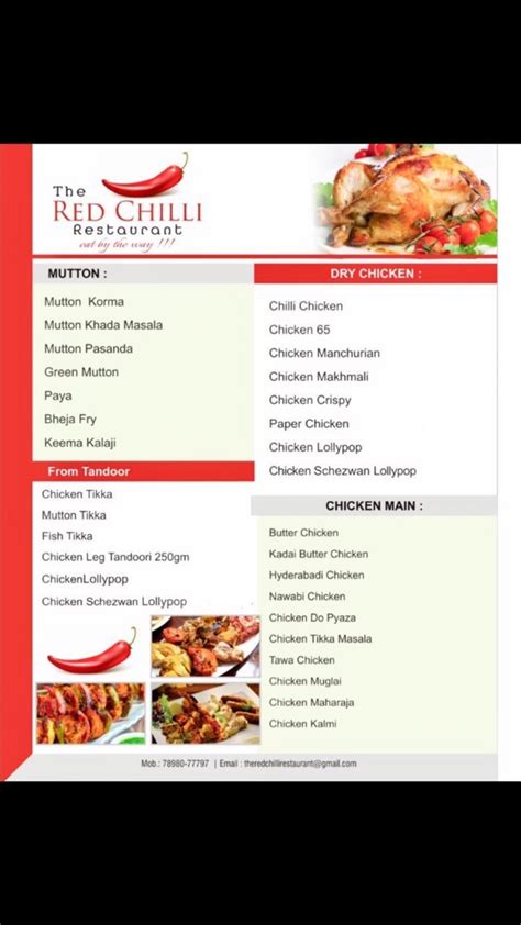 Menu at Red Chilli Restaurant, Indore, 94