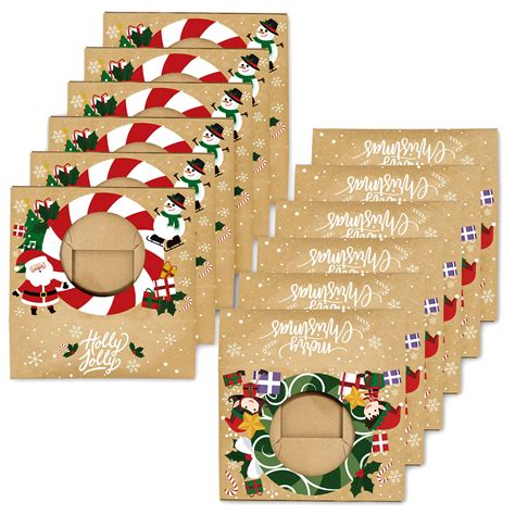 Buy Christmas Cookie Boxes - Bulk 12 Pack Kraft - Large Holiday ...