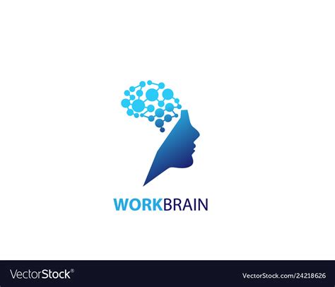 Symbol of human head work brain logo Royalty Free Vector