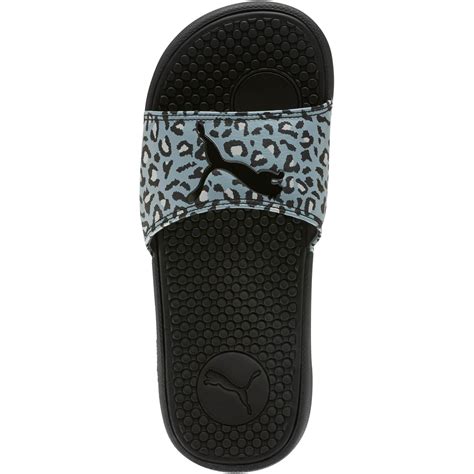 Lyst - PUMA Cool Cat Sport Leopard Print Women's Slides in Black