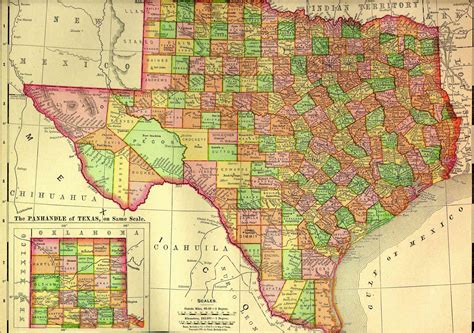 Texas 1895 Historical Map - Texas • mappery