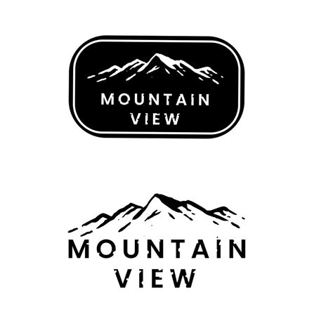 Mountain view logo set vector | Free Vector - rawpixel