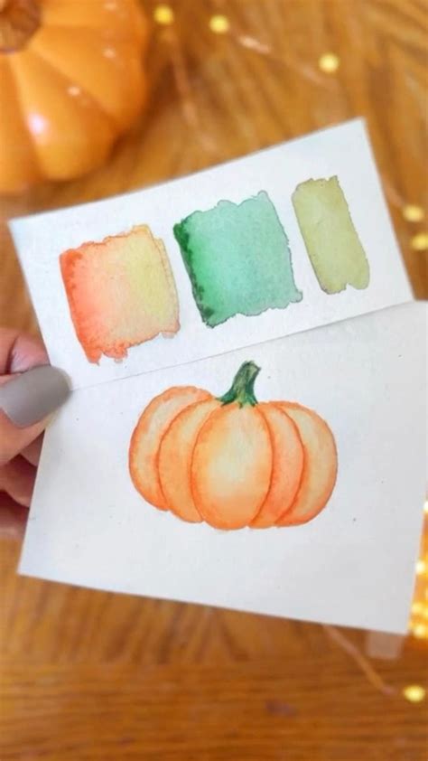 Watercolor pumpkin painting tutorial 🎃🍁 how to paint - art tutorial ...