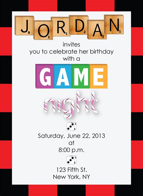 Game Night Invitation Ideas - invitationpiper78