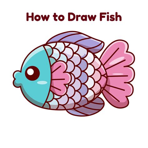 How To Draw A Cute Fish Step By Step