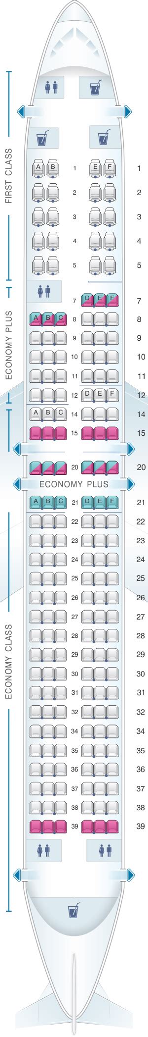 Seat Map United Airlines Boeing B737 900 - version 2 | SeatMaestro