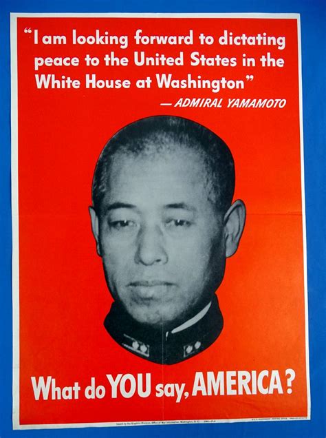 1942 Poster: Admiral Yamamoto Quote – Griffin Militaria