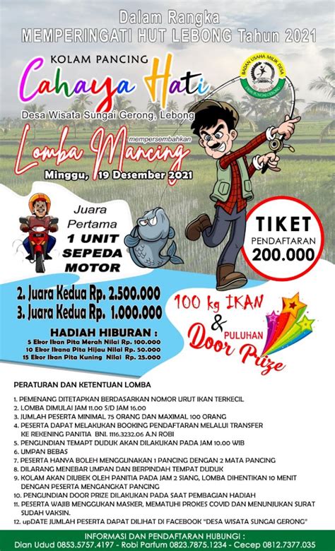 Buruan Daftar, Lomba Mancing Sungai Gerong Berhadiah Sepeda Motor ...