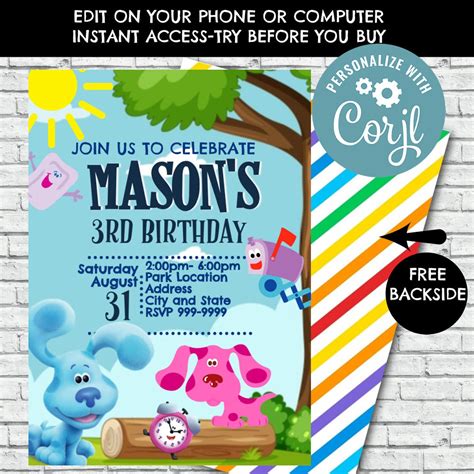 Blue's Clues Birthday Invitation