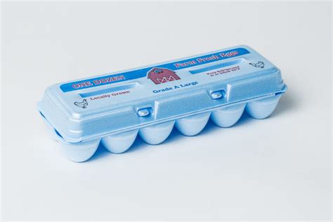 Foam Blue Stock "Grade A Large Farm Fresh" Egg Cartons w/ FREE SHIPPIN ...