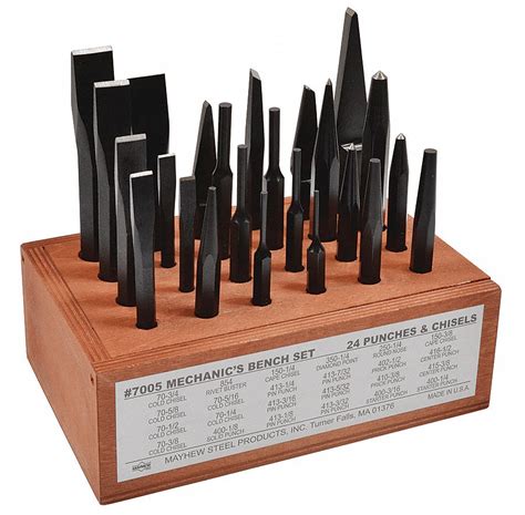 24 Pieces, Cape Chisel/Cold Chisel/Diamond Point Chisel/Round Nose ...