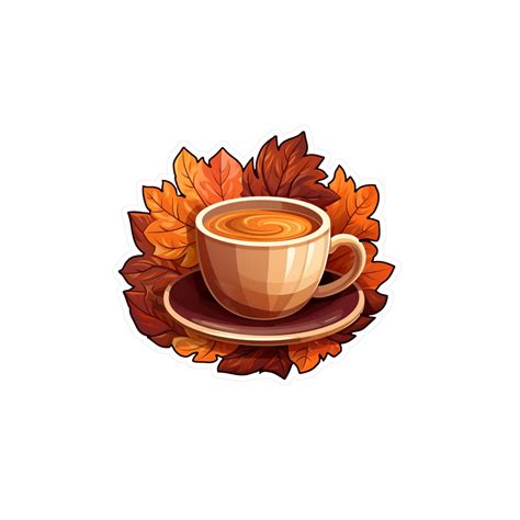 Autumn Coffee Cup Vinyl Decal - Etsy