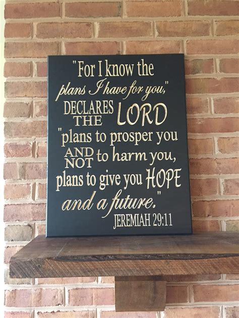 Large Bible verse wall art Jeremiah 29:11 - Smith Crafted Woodworks