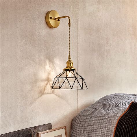 Tiffany Wall Sconce hanging Pendant Lighting Luxury Bedside Brass ...