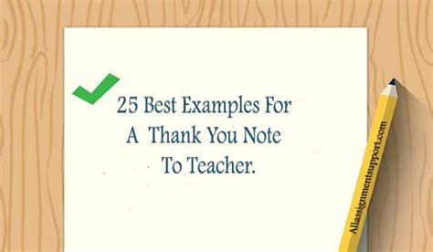 25 Best Examples of Thank You Letters for Teachers - Help with all ...