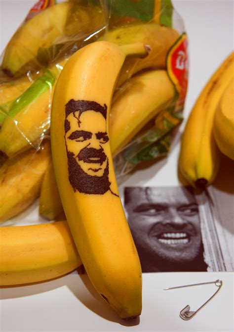 Banana Peel Art Drawn With a Safety Pin