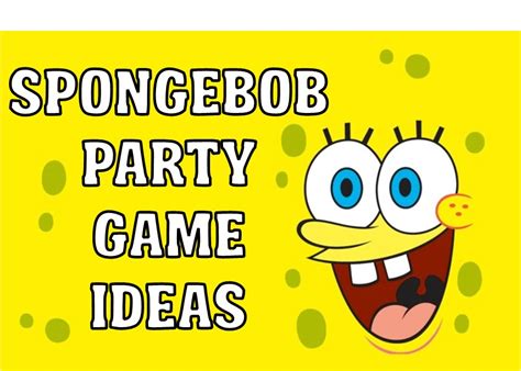 DIY Spongebob Party Games & Ideas