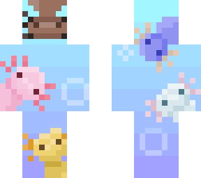 axolotl cute water | Minecraft Skins