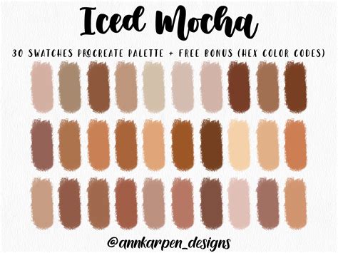 Mocha Skin Color Codes