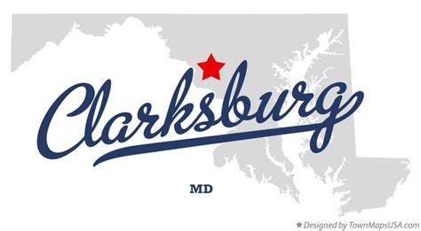 Map of Clarksburg, MD, Maryland