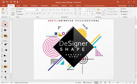 Animated Designer Shapes PowerPoint Template