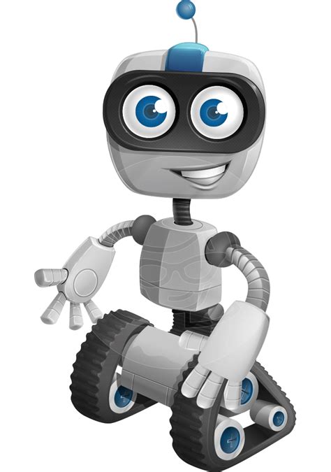 Vector Nano Robot Cartoon Character - ROWAN | GraphicMama | GraphicMama