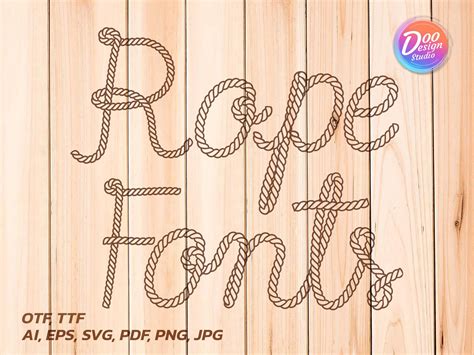 Rope Letters Svg, Fonts Cowboy Svg, Letters Commercial Pdf, Rope Svg ...