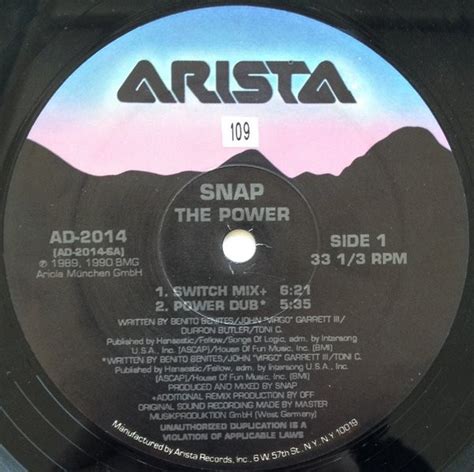 Snap – The Power – Vinyl (12", 33 ⅓ RPM), 1990 [r1634407] | Discogs