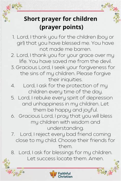 Prayer for Encouragement for Children (Sons and daughters)