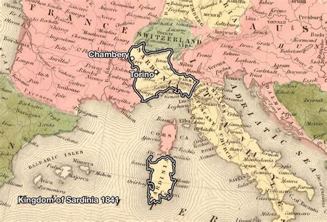 map of Kingdom of Sardinia