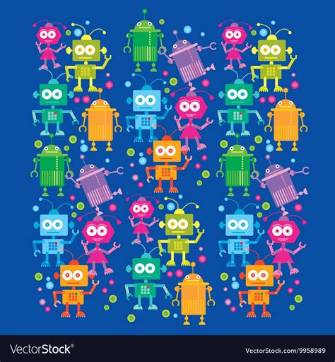 Cute Robots Wallpaper