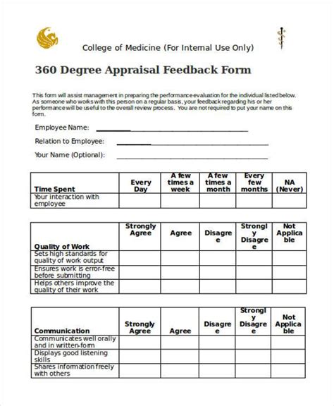 FREE 7+ Sample 360 Degree Feedback Forms in PDF | MS Word