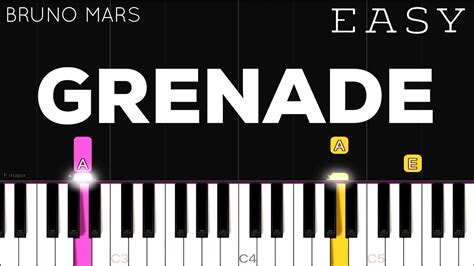 Bruno Mars - Grenade | EASY Piano Tutorial - YouTube